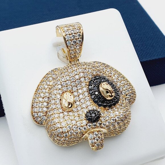 14K Gold Plated Cubic Zircon Pendant, INUS1BR260 - Picture 3 of 9